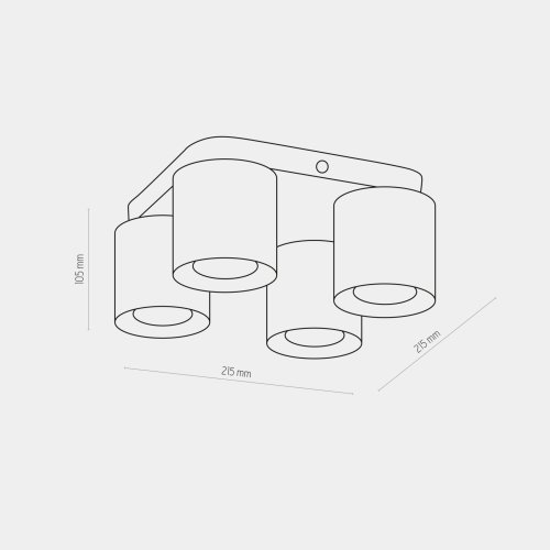 Светильник потолочный TK Lighting Vico Black 3412