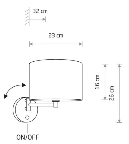 11788 Бра Nowodvorski HOTEL MOOD GRAY I kinkiet PL