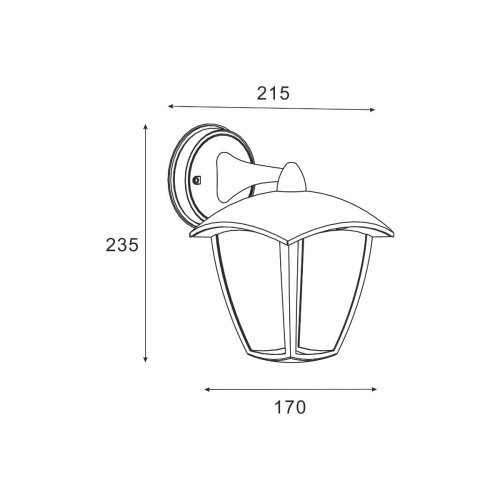 Уличное бра Zuma Line LANTERN 17040-WD