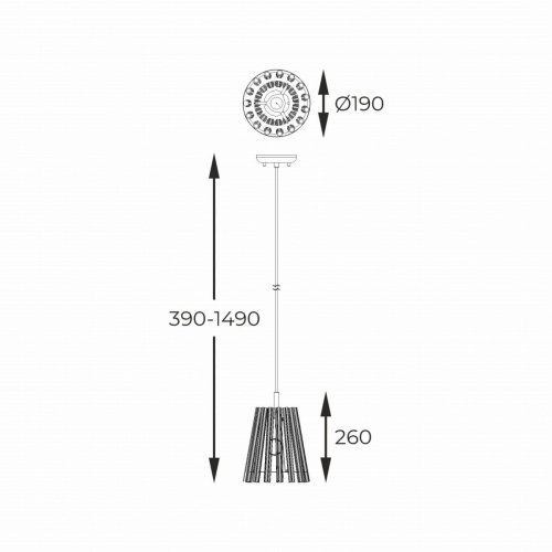 Люстра подвес Zuma Line BACH P0547-01H-F9AC