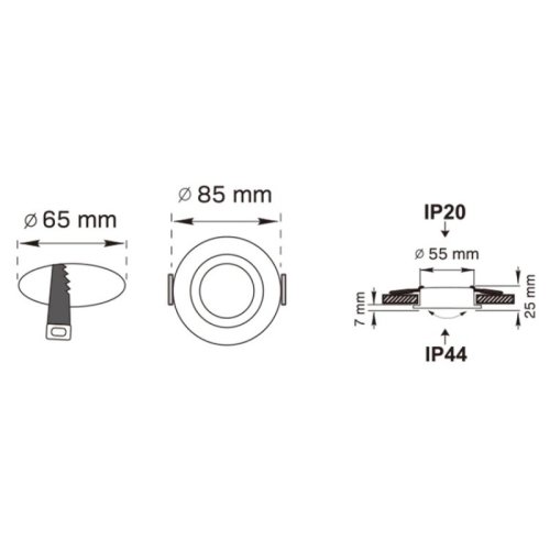 Точечный светильник Zuma Line FINN OB2006GU10-WH