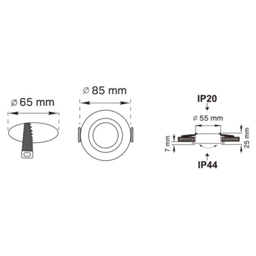 Точечный светильник Zuma Line FINN OB2006GU10-BL