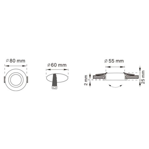 Точечный светильник Zuma Line FINN OB2211CL01-GLD