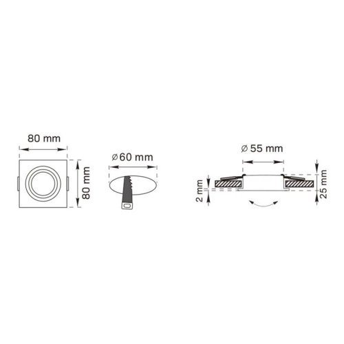 Точечный светильник Zuma Line FINN OB2211CL02-BL