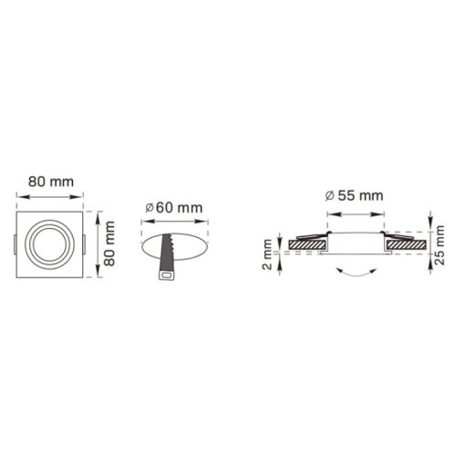 Точечный светильник Zuma Line FINN OB2211CL02-GLD