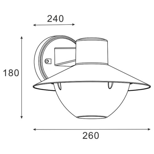 Уличное бра Zuma Line ECLIPSE 19103B-WD
