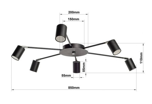 Люстра стельова лофт 80108/1