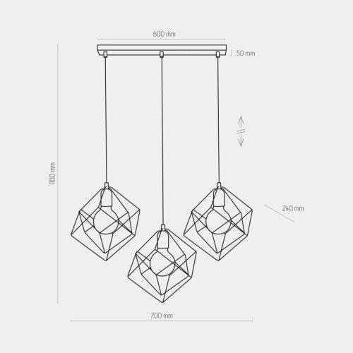 Люстра подвес лофт TK Lighting Alambre 2699
