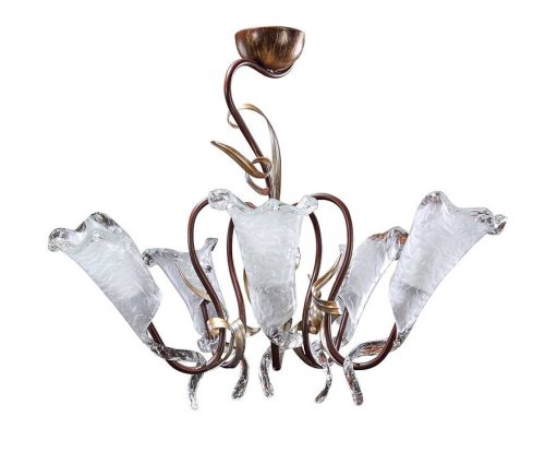 Люстра з плафонами флористика 5019