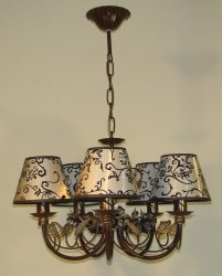 Люстра флористика з абажурами 55731/3 