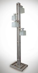 Торшер дерев'яний з скляними плафонами 03091/1 