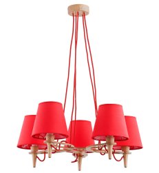 Люстра с абажурами ALFA Lucja Red 22275