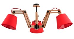 Люстра с абажурами ALFA Joga Red 22893