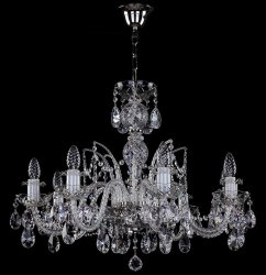 Люстра хрустальная Art Glass Alma VIII nickel CE