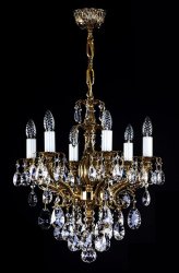 Люстра хрустальная Art Glass Etela VI Brass Antique CE