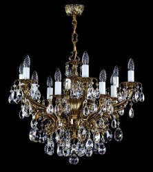 Люстра хрустальная Art Glass Etela XII Brass Antique CE