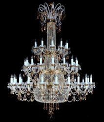 Люстра хрустальная Art Glass Proserpina 48 brass antique 8003 CE