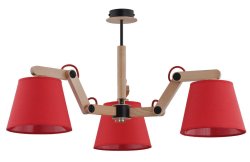 Люстра с абажурами ALFA Joga Red 22243