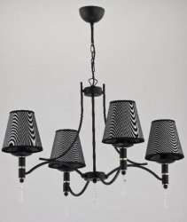 Люстра с абажурами ALFA Abil Black Silver 22964