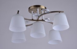 Люстра потолочная Sirius 3286/5 AB+WT