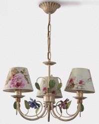 Люстра флористика з абажурами 44702