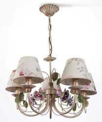 Люстра флористика з абажурами 66702
