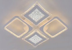 Люстра світлодіодна Sirius S06593/2+2А WT 164 Вт LED з пультом+диммер