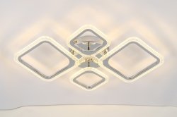 Люстра светодиодная Sirius 50293/2+2Q CR 88W LED с пультом+диммер