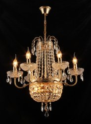 Люстра хрустальная подвесная Sirius E1741/6+2P