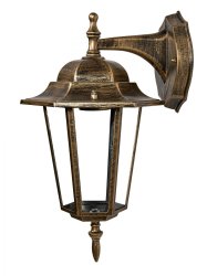Уличный фонарь DELUX Palace A002 60W E27 черный-золото.