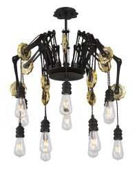 Люстра паук лофт Wunderlicht Loft S6831-52B