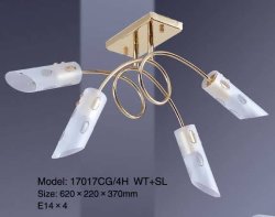 Люстра современная TINKO 17017CG/4H WT+SL