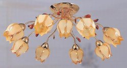 Люстра припотолочная TINKO 18071CG/8+1H BRN