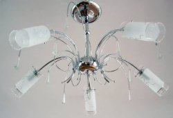 Люстра современная 92442CG/5H WT/SL