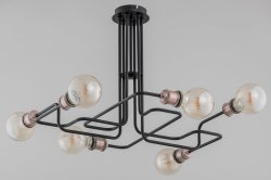 Люстра современная лофт ALFA Hook Miedz Long 25156