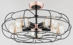 Люстра потолочная лофт ALFA Lotos Miedz 60192