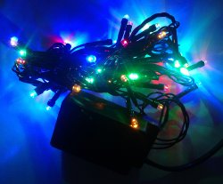 Гирлянда светодиодная внутренняя  SIRIUS 2D 50LED 2,5m мульт/зел IP20