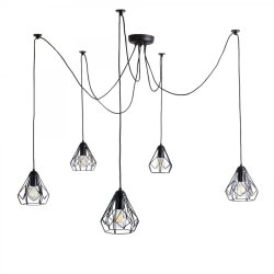 Люстра паук лофт Atmolight Bevel Spider-5 Black