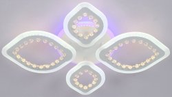 Люстра светодиодная Sirius 76893/2+2 WT 158W LED с пультом+диммер