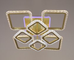 Люстра светодиодная Sirius S613/4+4H GD 194W LED с пультом+диммер