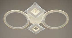 Люстра светодиодная Sirius S042/2+2H WT 120W LED с пультом+диммер