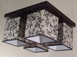 Люстра стельова з абажурами 22281/2