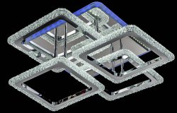 Люстра світлодіодна Sirius 2023/2+2С CR 130W LED з пультом