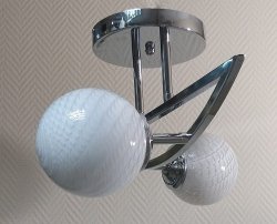 Люстра стельова TINKO 99118CR/2H WT