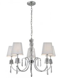 Люстра с абажурами Searchlight 6885-5CC Portico