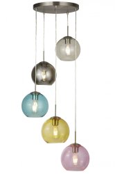 Люстра подвес Searchlight 8135-5SS Mardi Gras