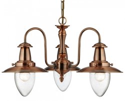 Люстра подвес лофт Searchlight 5333-3CU Fisherman