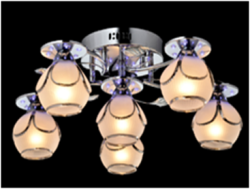 Люстра потолочная Sirius N7873/6H CR LED с пультом