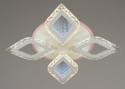 Люстра светодиодная Sirius S6802/2+2 WT 56W LED RGB с пультом+диммер