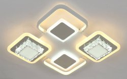 Люстра светодиодная Sirius 81982/2+2 WT 148 W LED с пультом+диммер